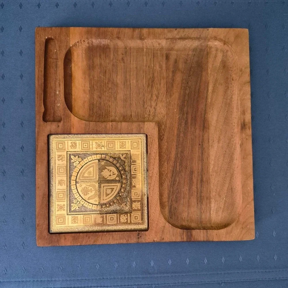 "Woodland" cheese board designed by Georges Briard - Picture 2 of 4